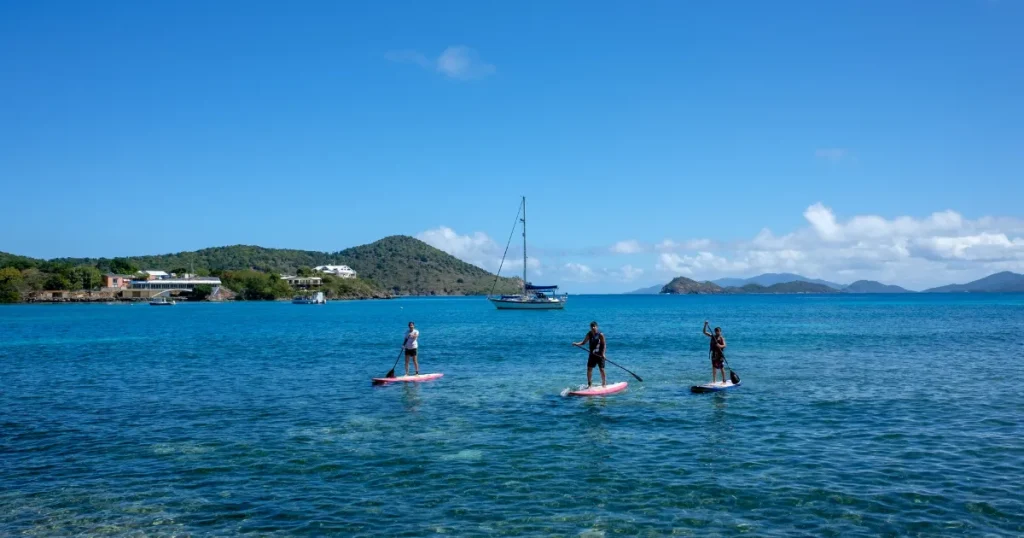 Illustrative paddleboarding photo for the US Virgin Islands family friendly all inclusive resorts guide